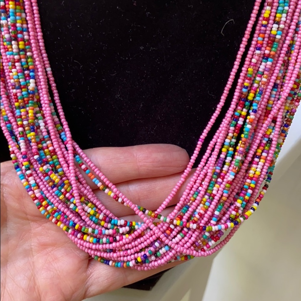 Multi-Strand Seed Bead Necklace View 2